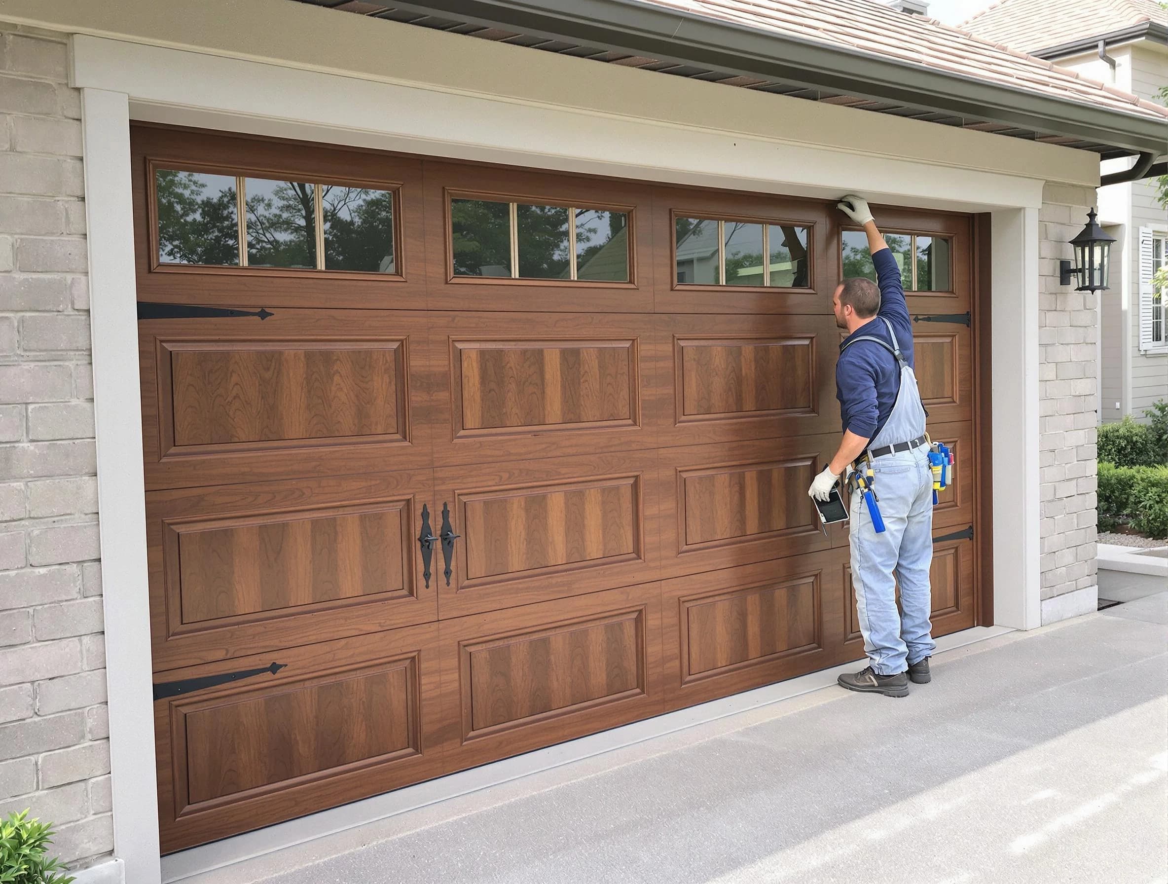 Custom garage door showcase by Teaneck Garage Door Repair in Teaneck