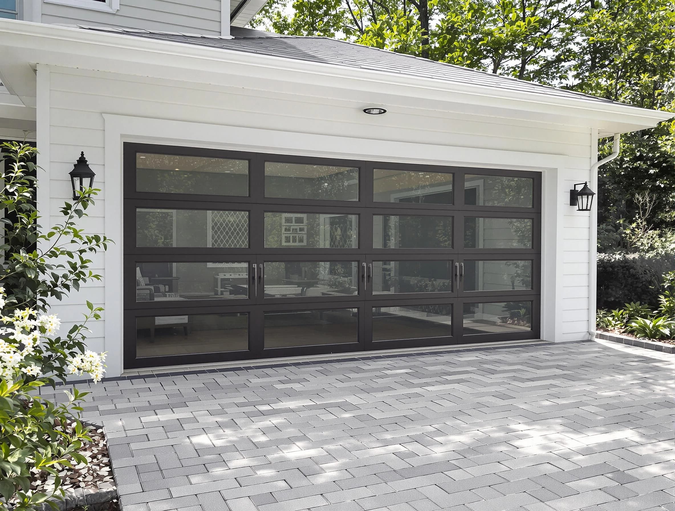 Teaneck Garage Door Repair design specialist presenting custom garage door options to Teaneck homeowner