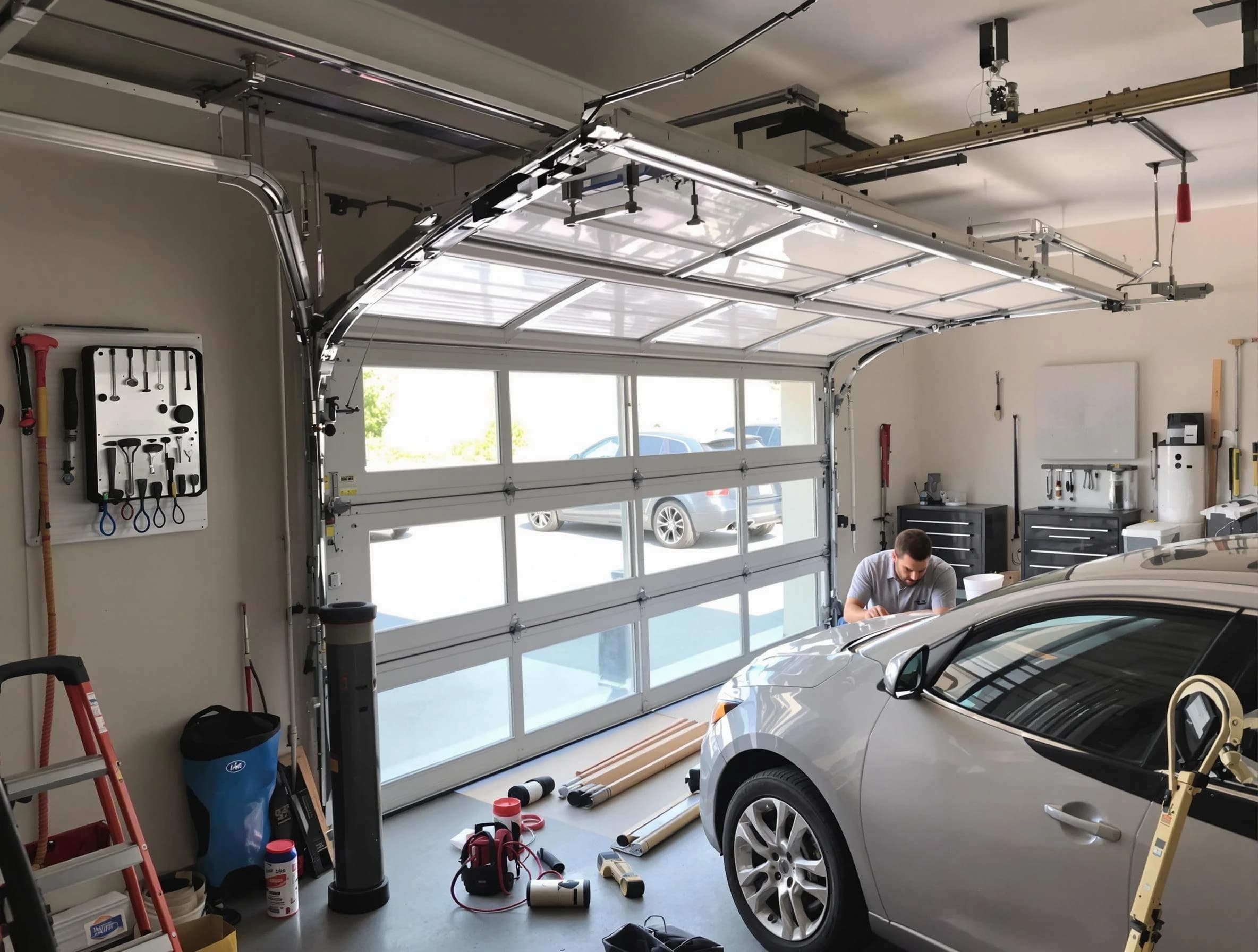 Garage door noise reduction service by Teaneck Garage Door Repair in Teaneck