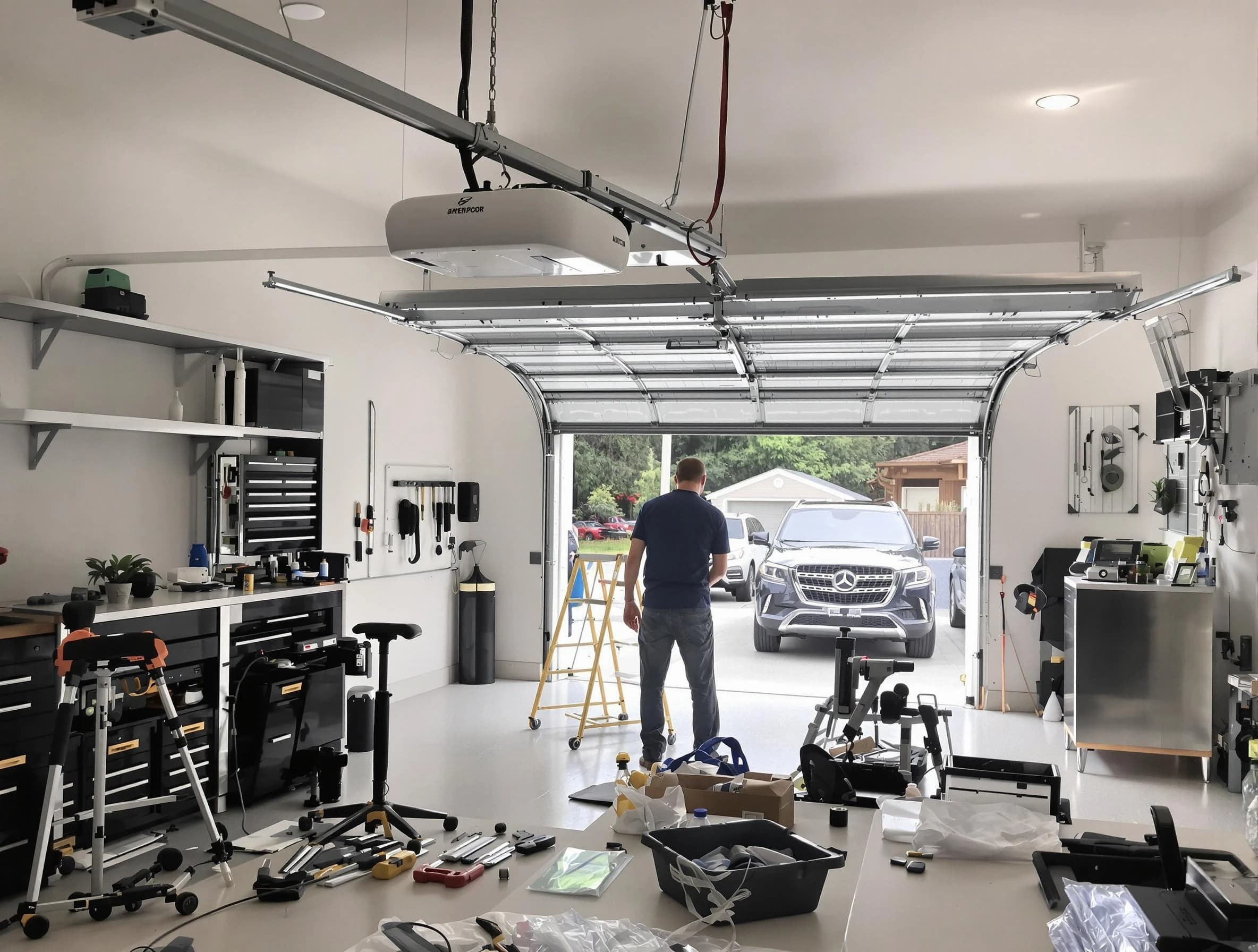 Garage door opener installation by Teaneck Garage Door Repair in Teaneck