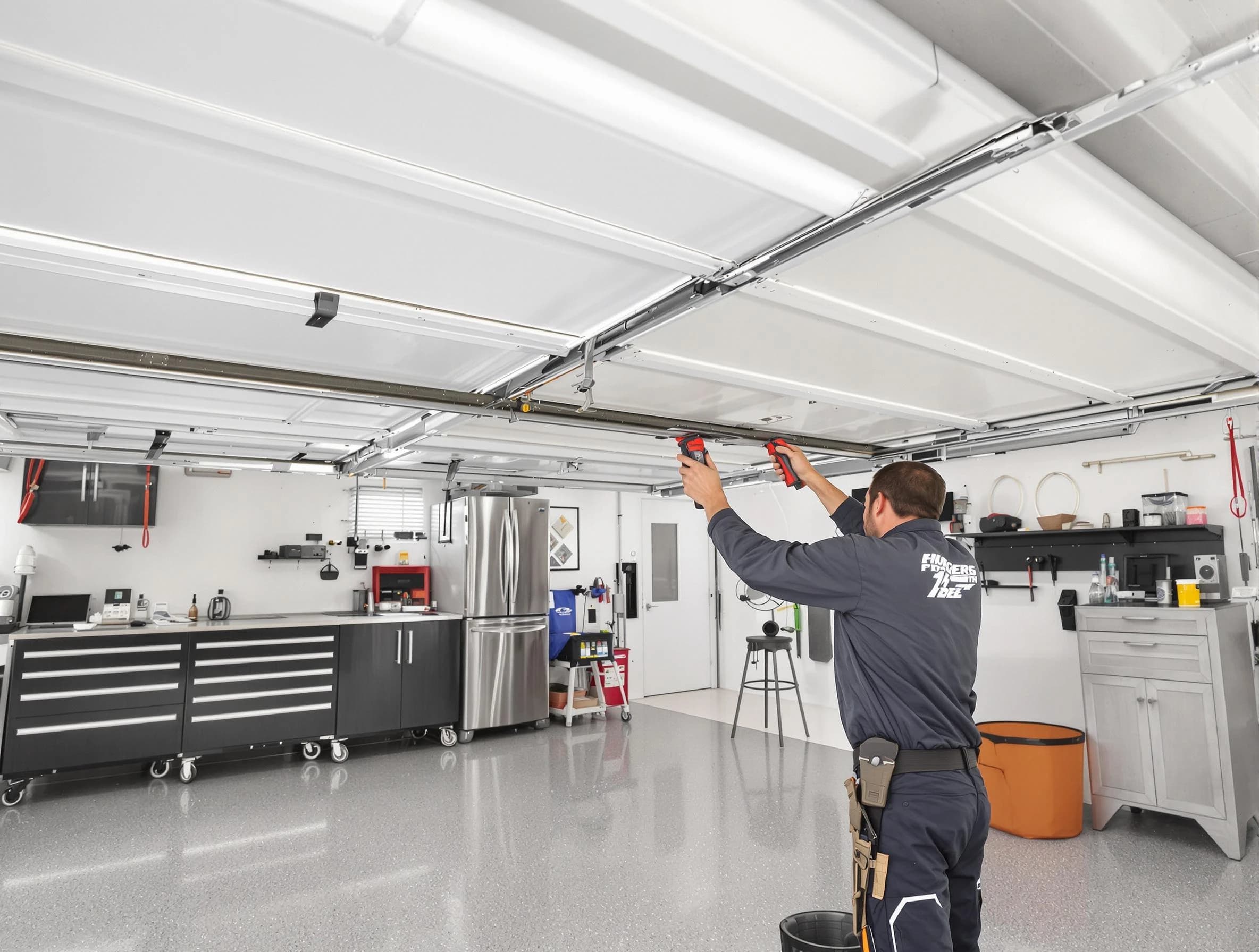 Overhead garage door repair service by Teaneck Garage Door Repair in Teaneck
