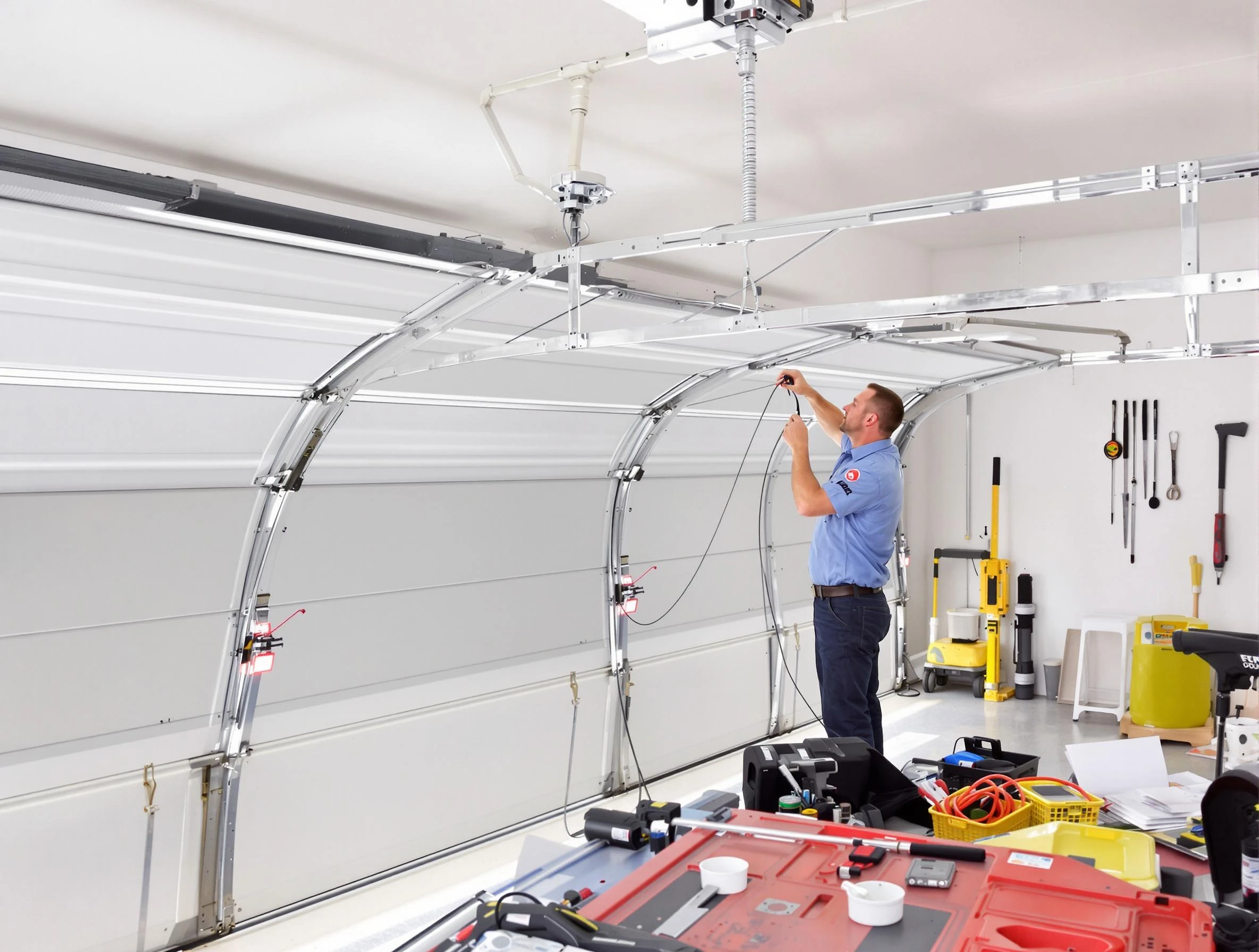 Garage door cable repair service by Teaneck Garage Door Repair in Teaneck