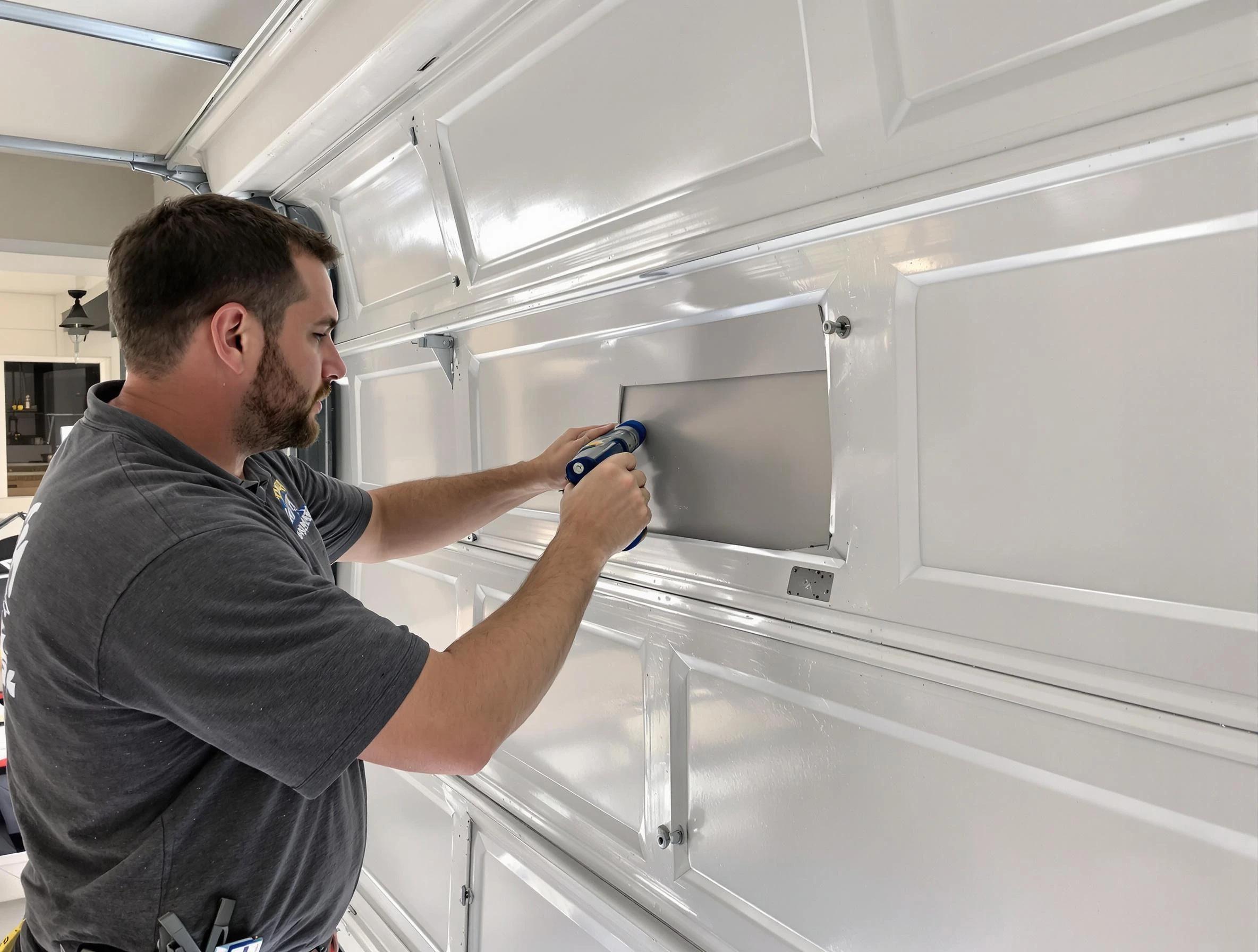 Garage door panel repair by Teaneck Garage Door Repair in Teaneck